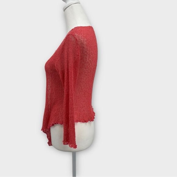 Nomadic Traders Open Front Cardigan Shrug Loose Knit in Mauve Women’s Size S/M - Picture 3 of 7